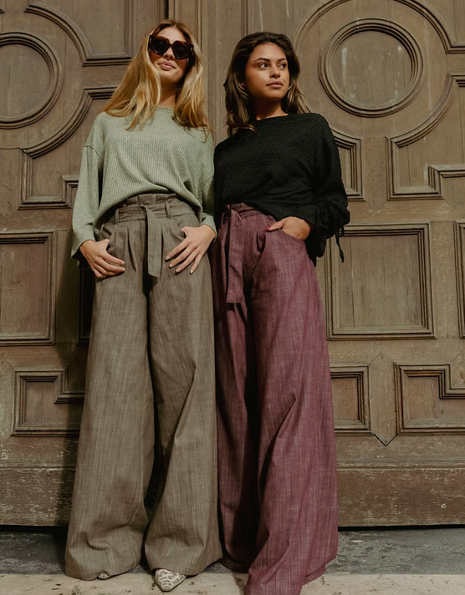 Monré Broek 'Renee' - Khaki -  Monré