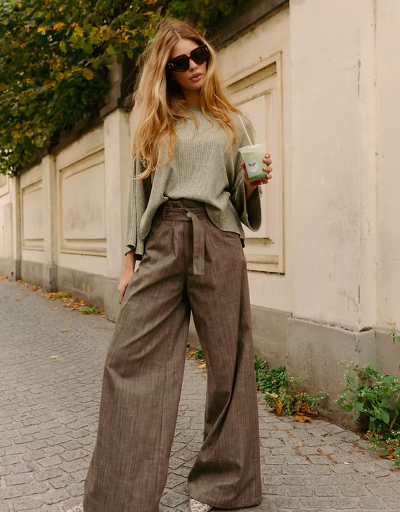 Monré Broek 'Renee' - Khaki -  Monré