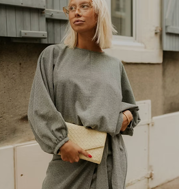 Monré Blouse 'Zoë' - Tweed Fabric Grey - Monré