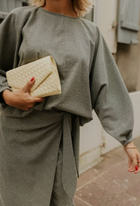Monré Blouse 'Zoë' - Tweed Fabric Grey - Monré