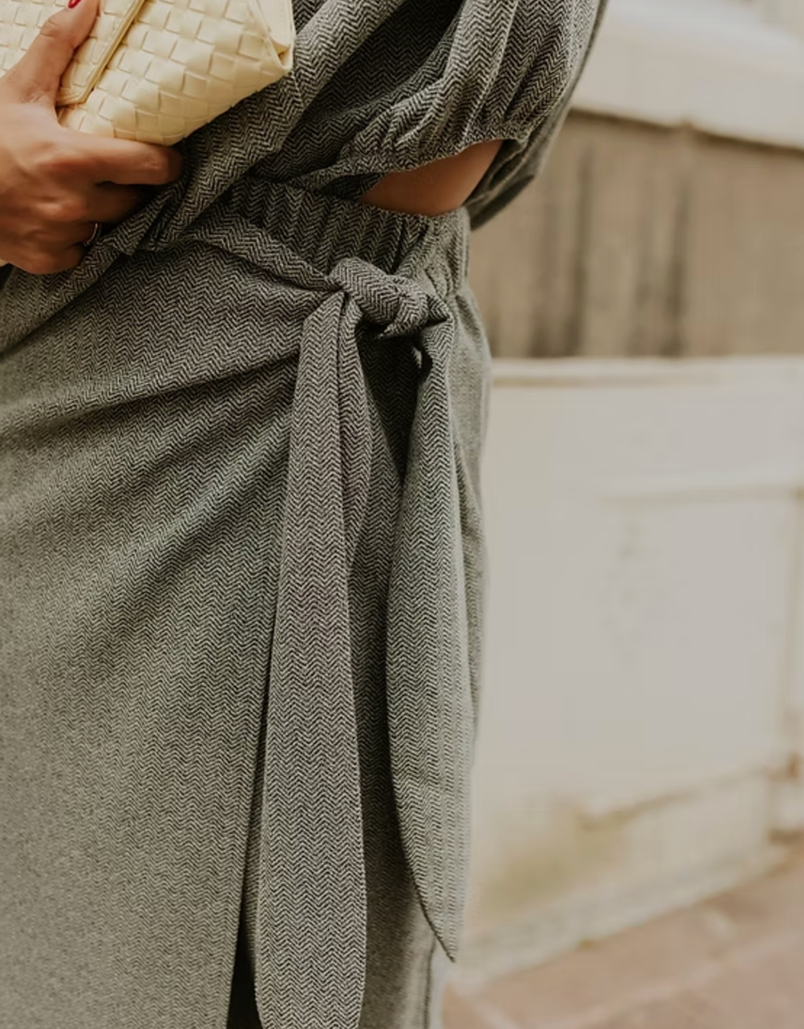 Monré Rok 'Joelle' - Tweed Fabric Grey - Monré