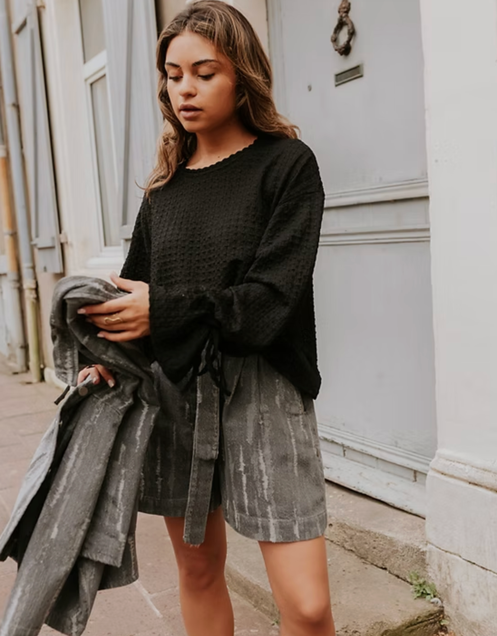 Monré Blouse 'Lucy' - Zwart - Monré