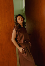 Monré Top 'Zaar' - Bruin - Monré