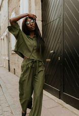 Monré Broek 'Clemence' - Khaki - Monré