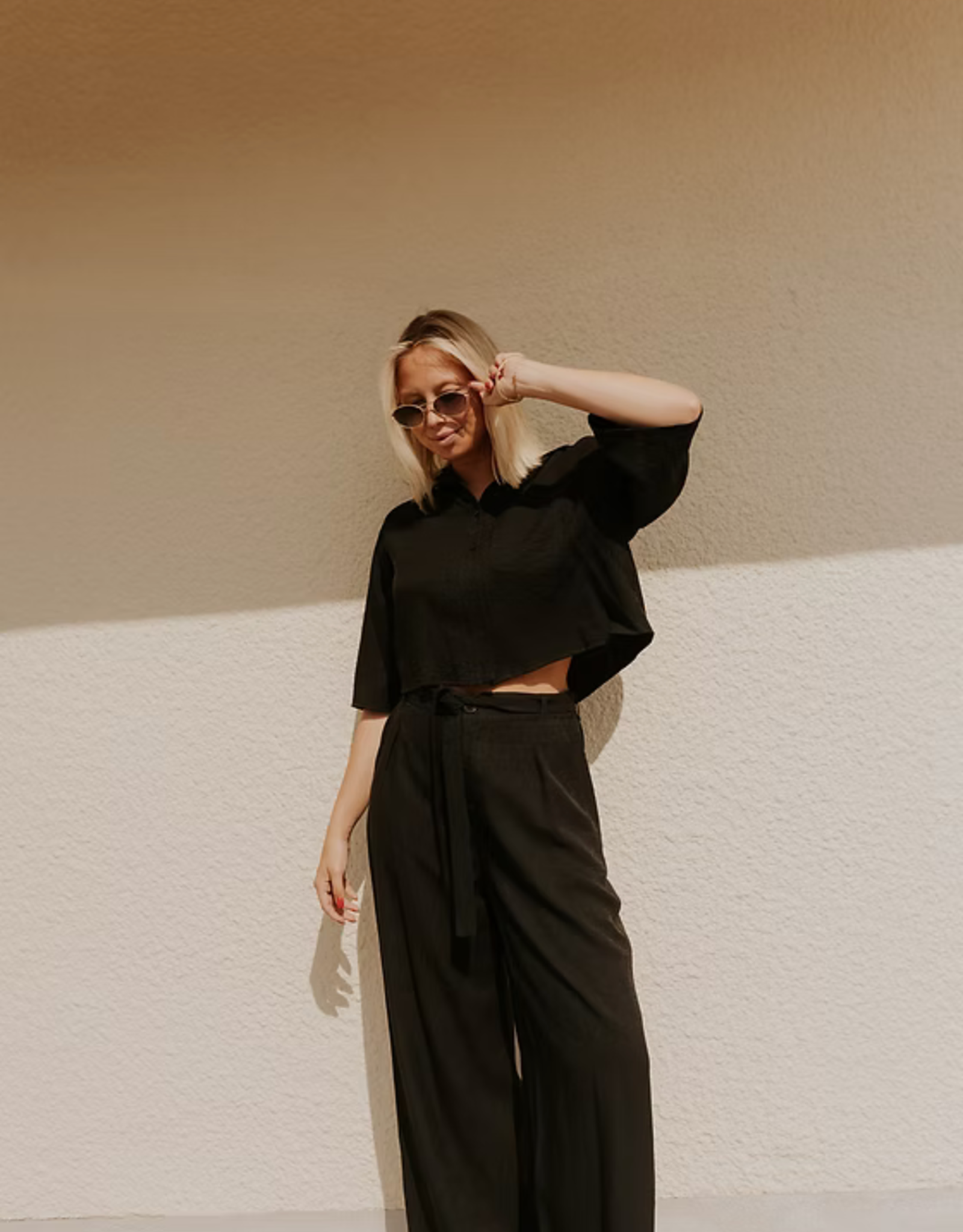 Monré Broek 'Clemence' - Zwart - Monré