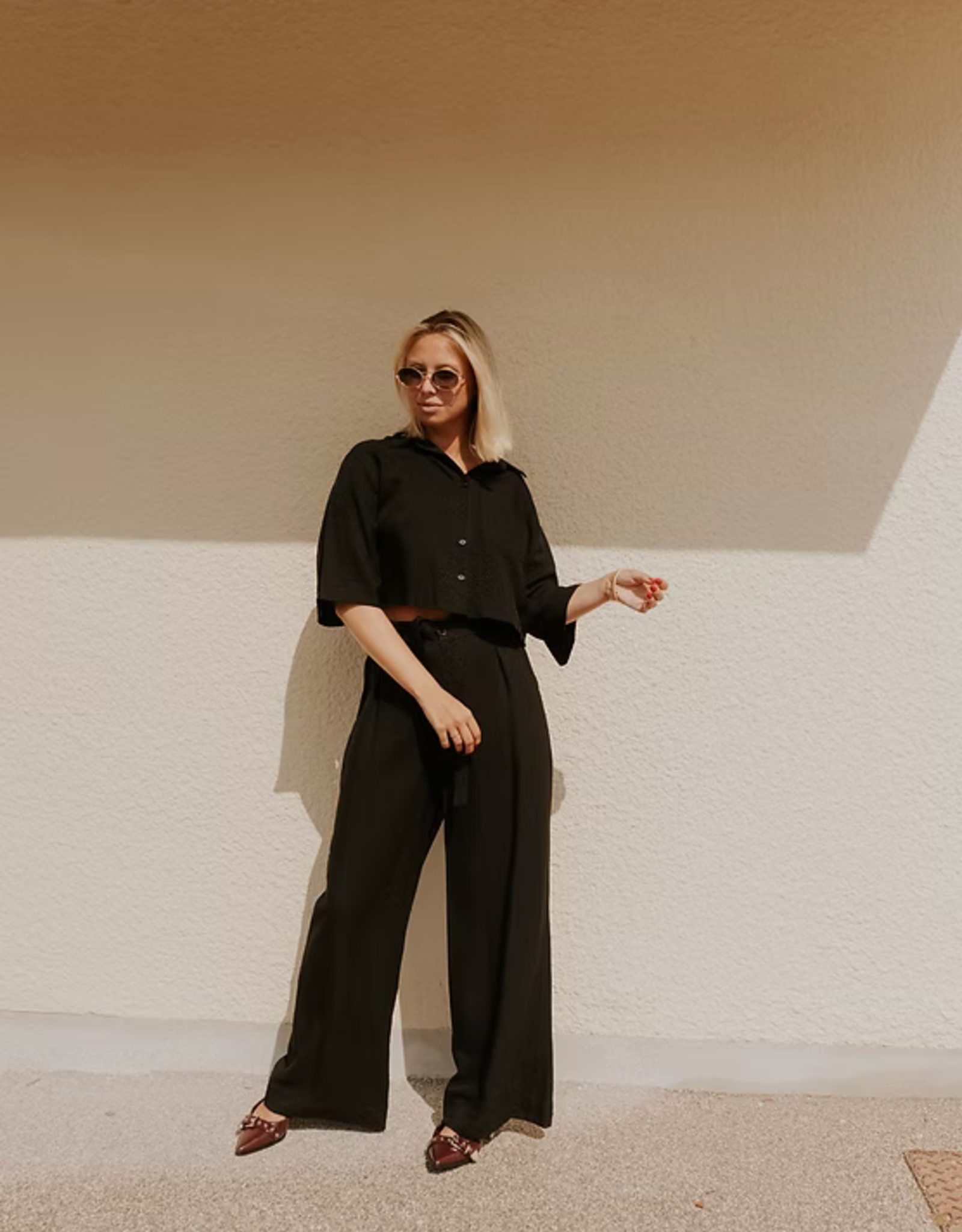 Monré Blouse 'Helena' - Zwart - Monré
