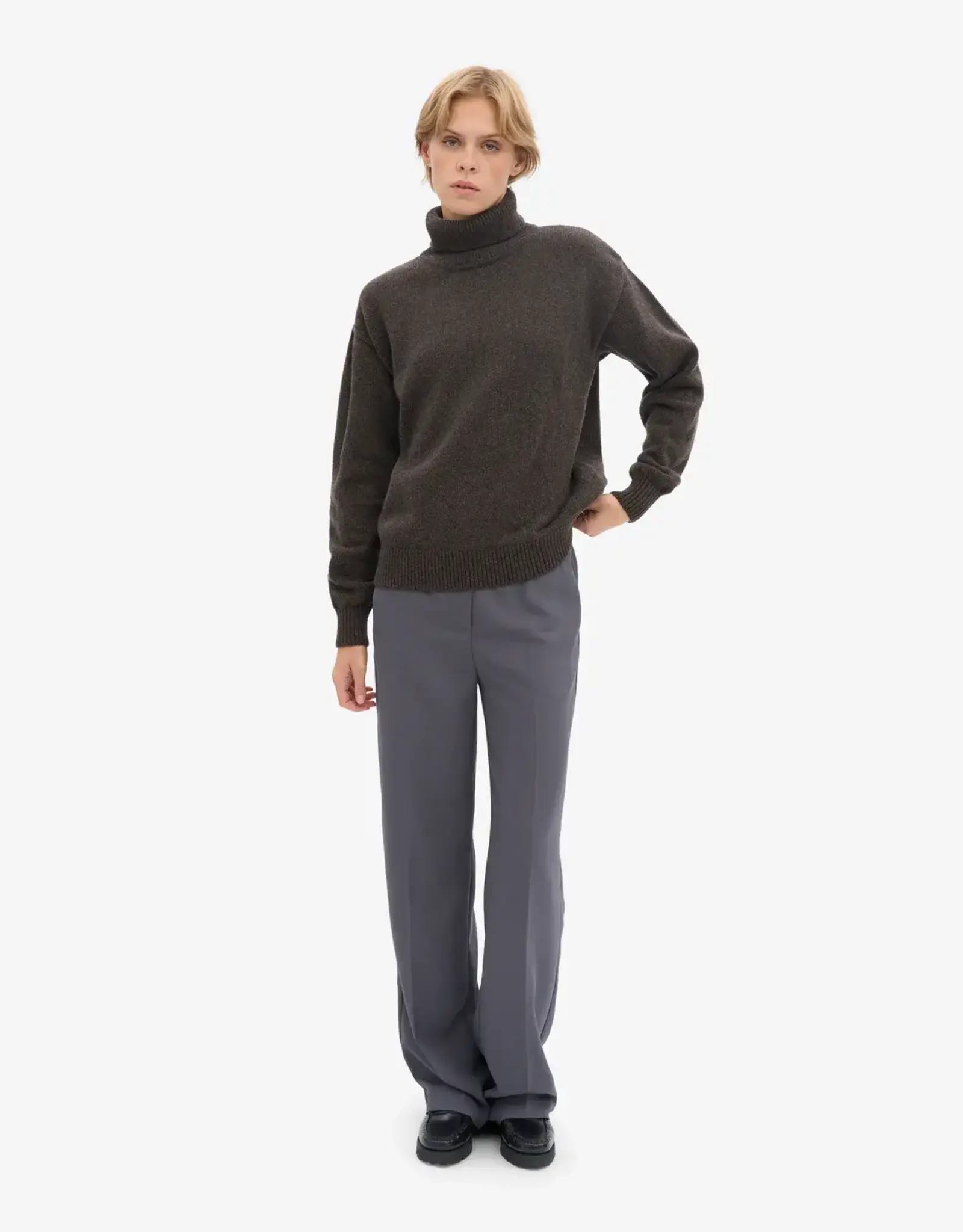 Colorful Standard Pull Merino Wool 'Turtleneck' - Coffee  Brown - Colorful Standard