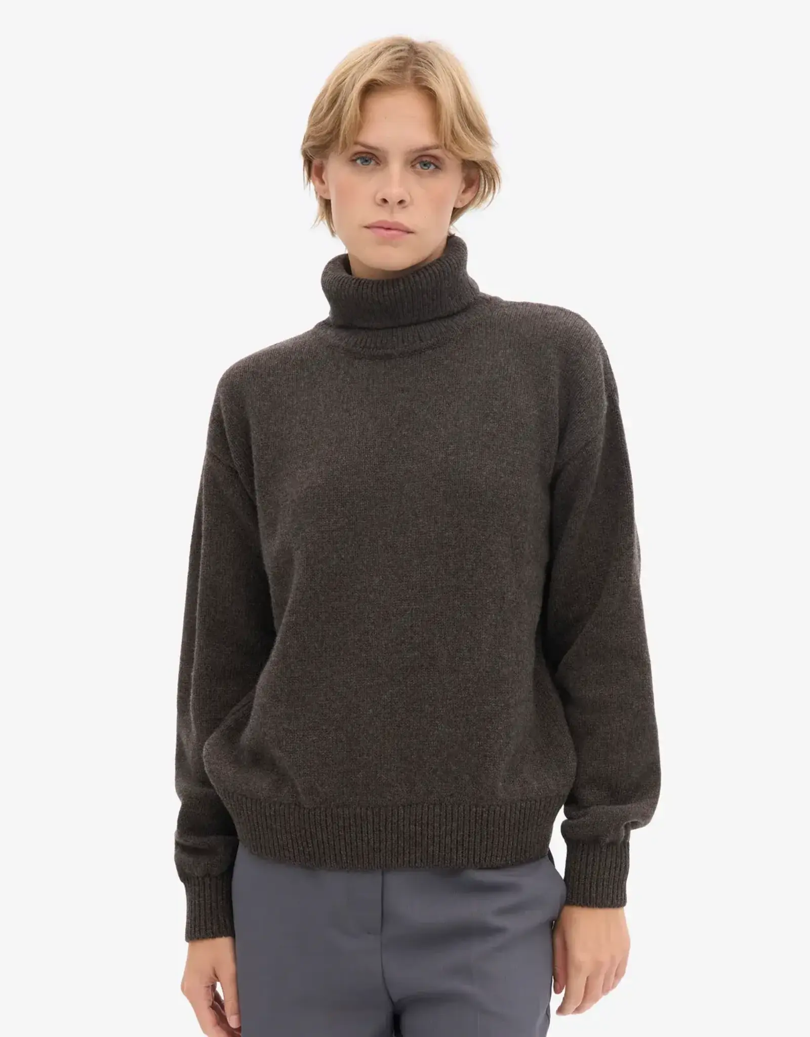 Colorful Standard Pull Merino Wool 'Turtleneck' - Coffee  Brown - Colorful Standard