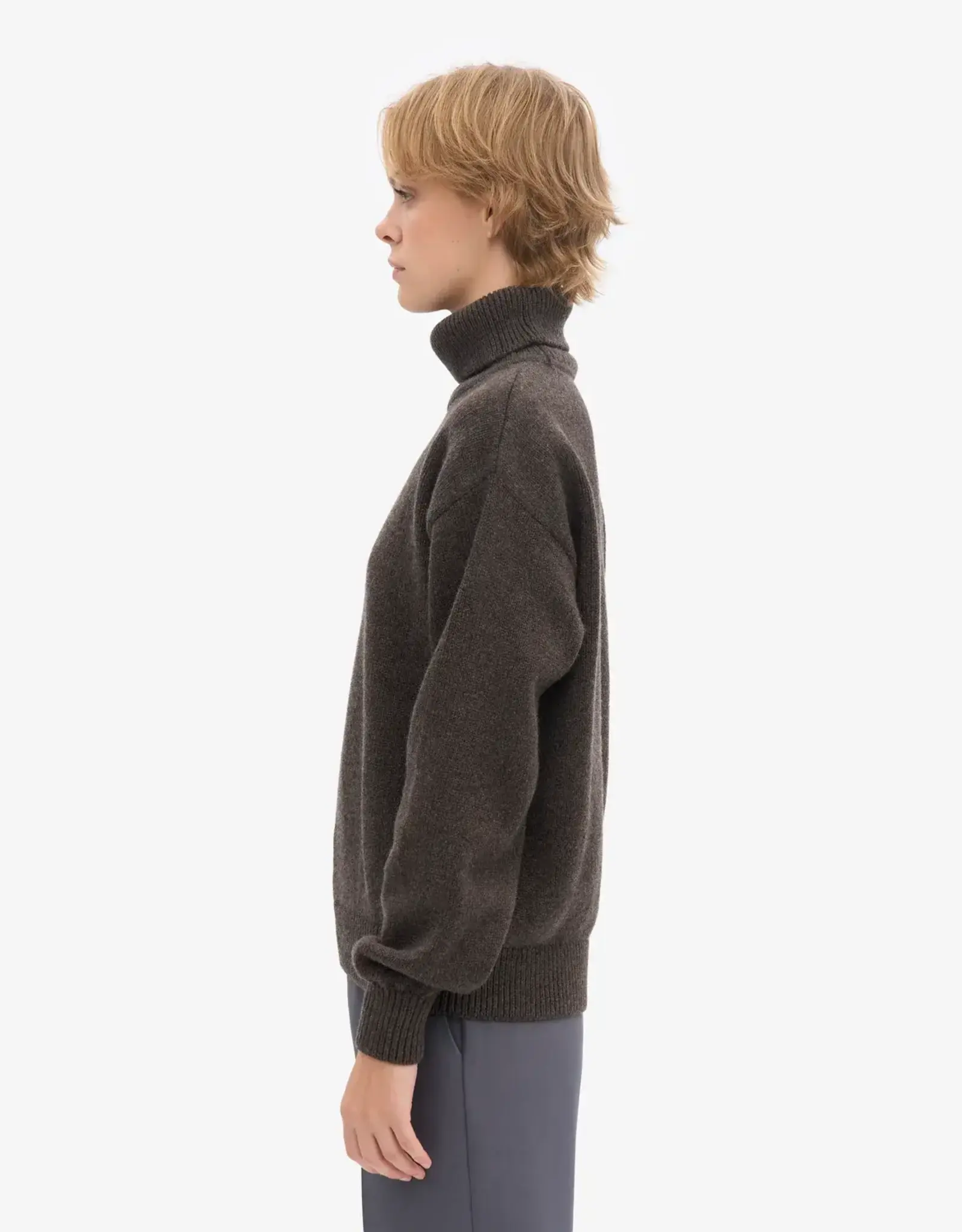 Colorful Standard Pull Merino Wool 'Turtleneck' - Coffee  Brown - Colorful Standard