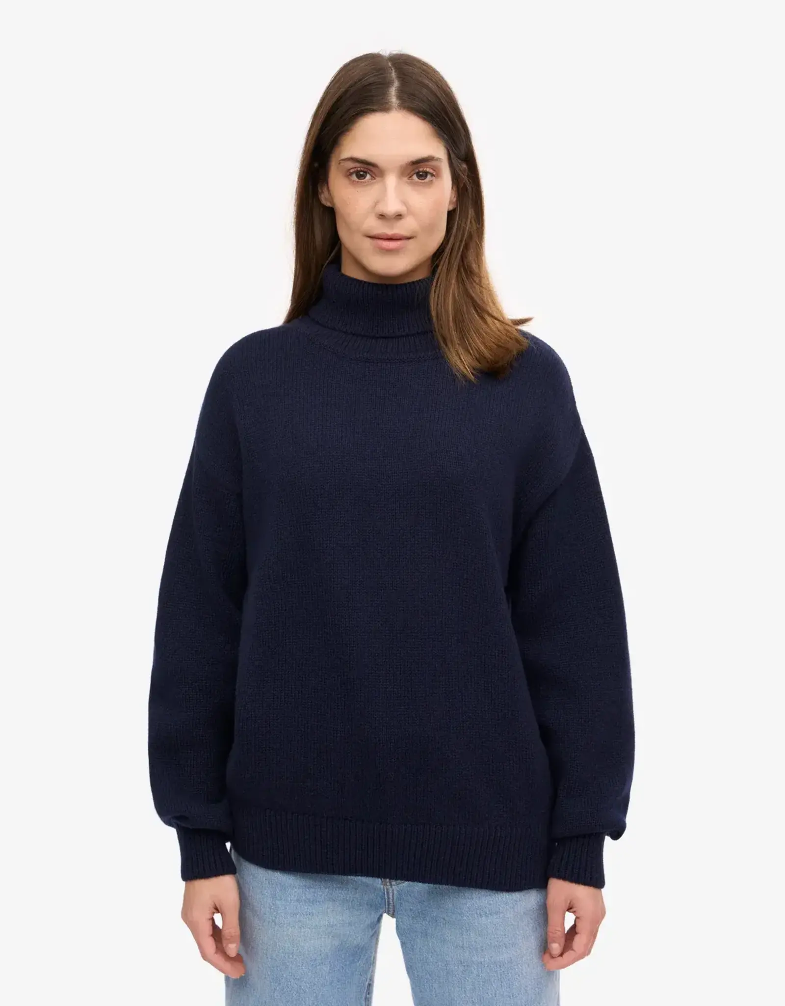 Colorful Standard Pull Merino Wool 'Turtleneck' - Navy Blue - Colorful Standard