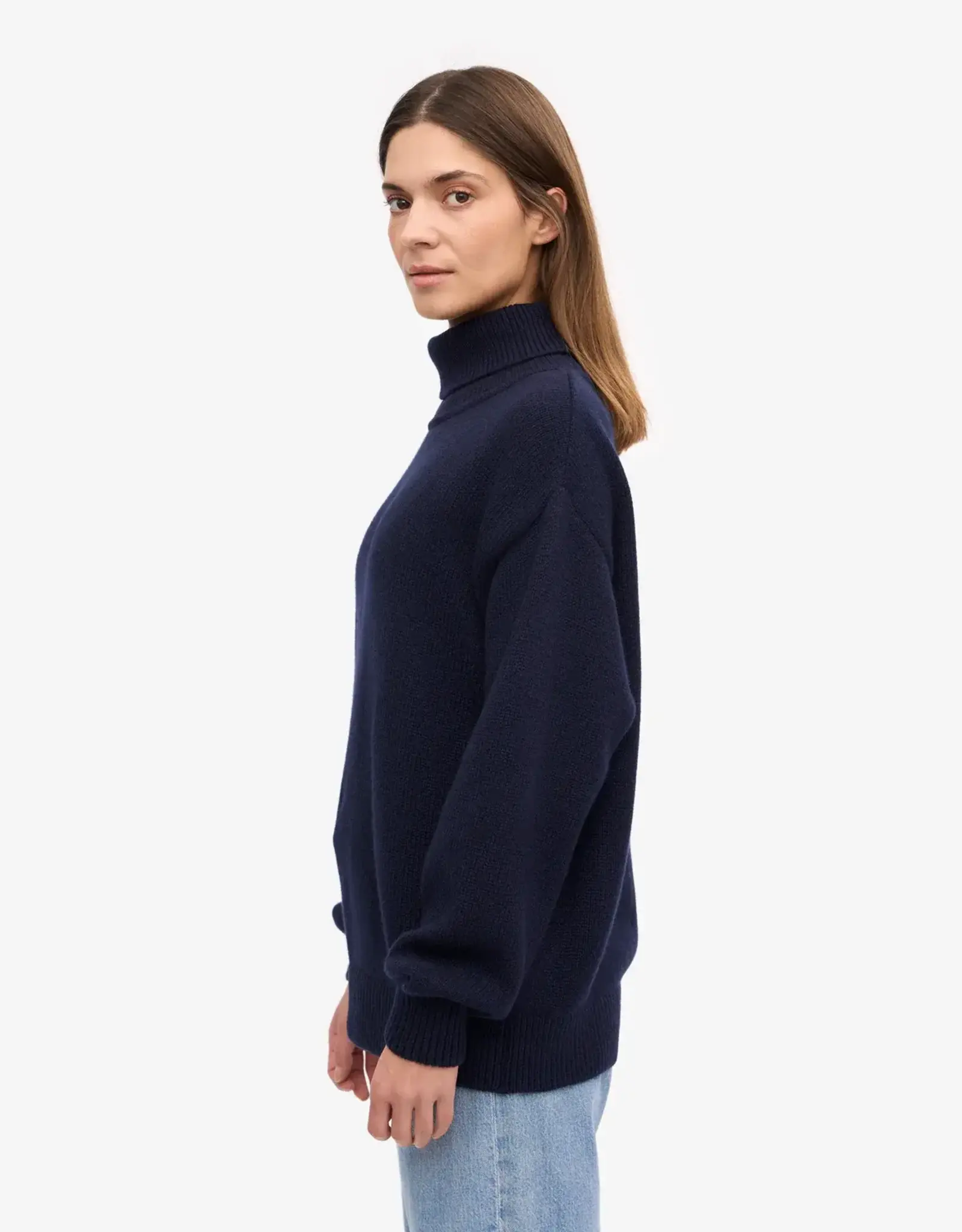 Colorful Standard Pull Merino Wool 'Turtleneck' - Navy Blue - Colorful Standard