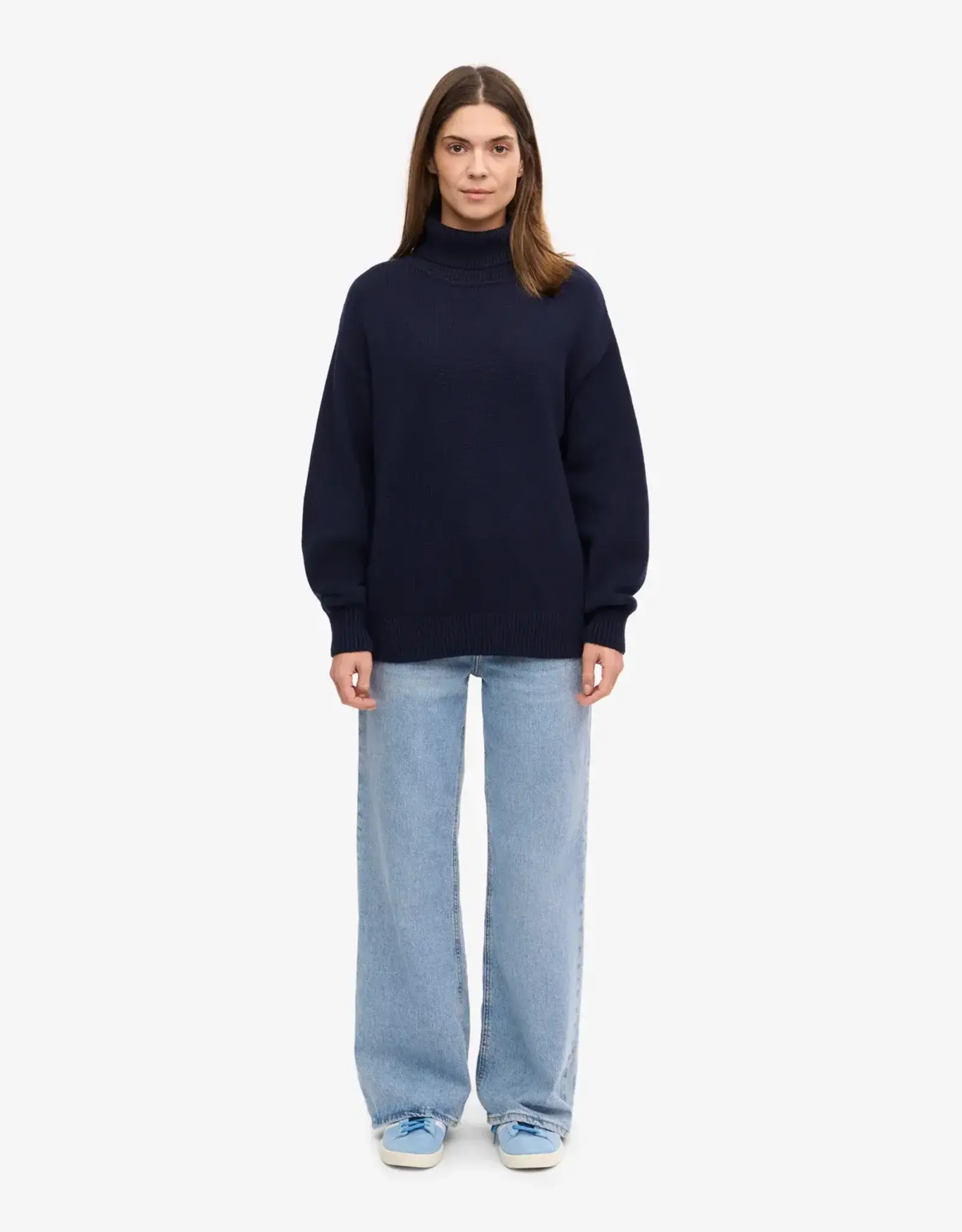 Colorful Standard Pull Merino Wool 'Turtleneck' - Navy Blue - Colorful Standard