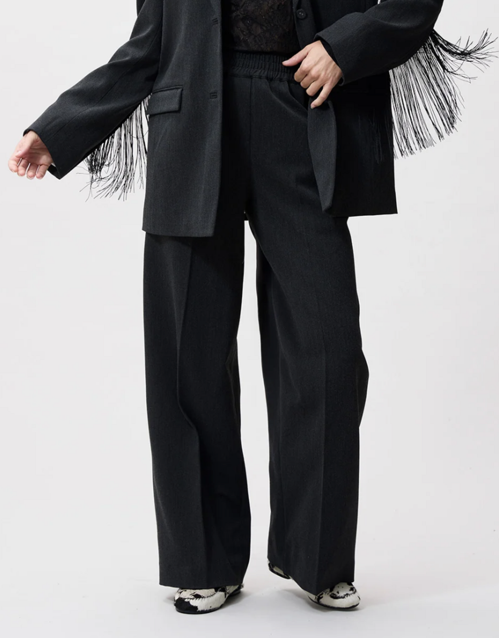Catwalk Junkie Broek 'Jogger' - Dark Grey Melange - Catwalk Junkie