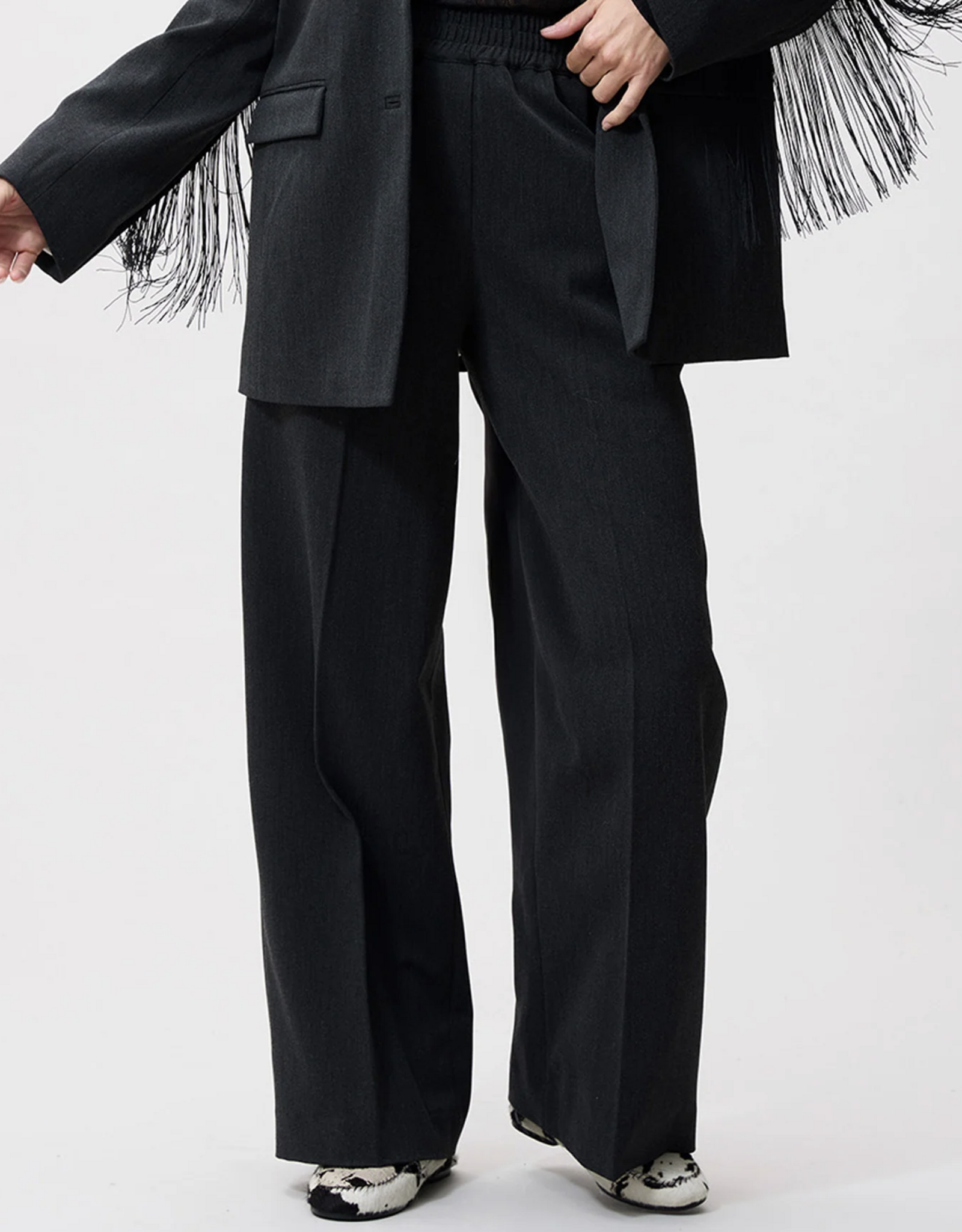 Catwalk Junkie Broek 'Jogger' - Dark Grey Melange - Catwalk Junkie