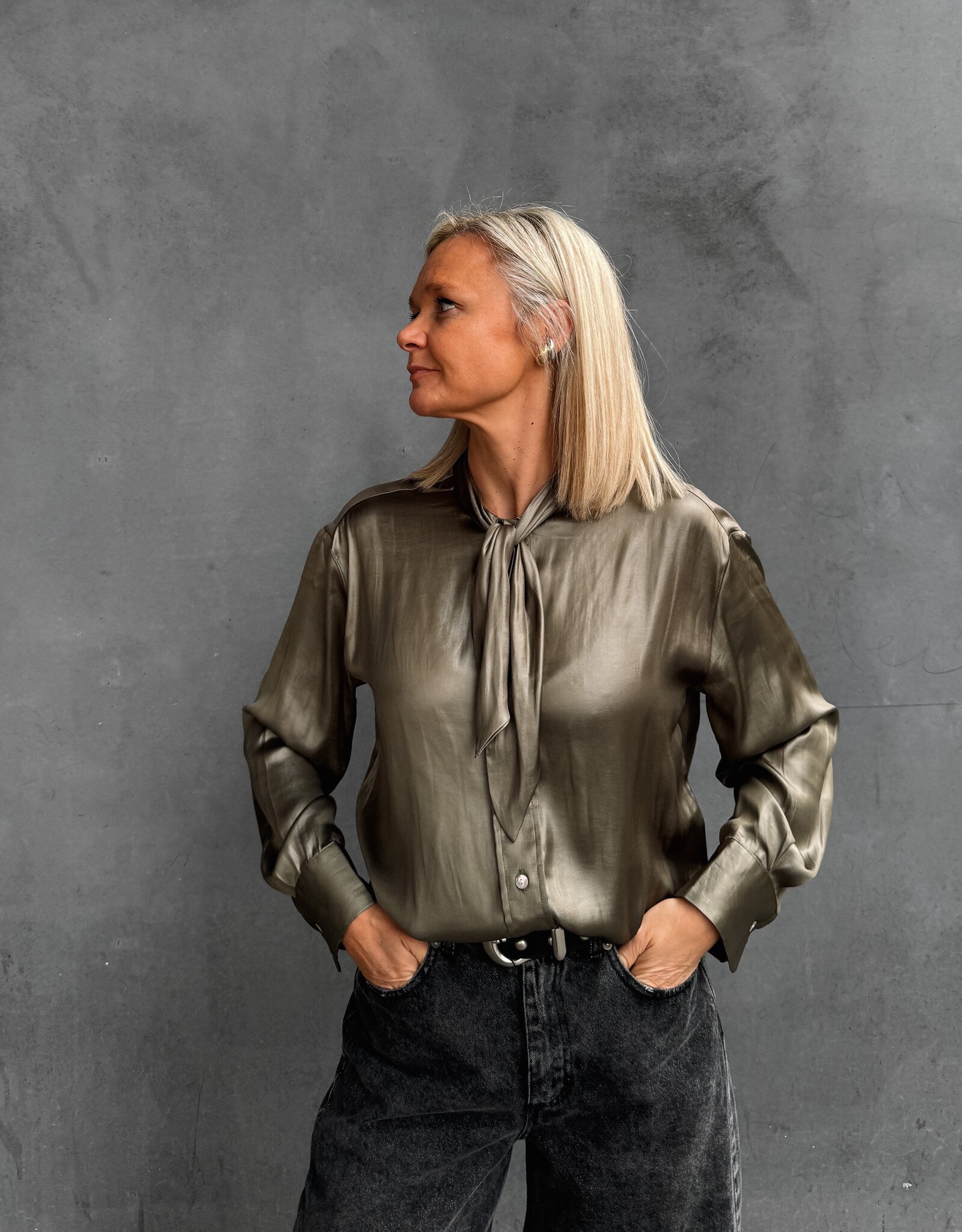 Orfeo - LMK Blouse 'Leon' - Khaki - Orfeo