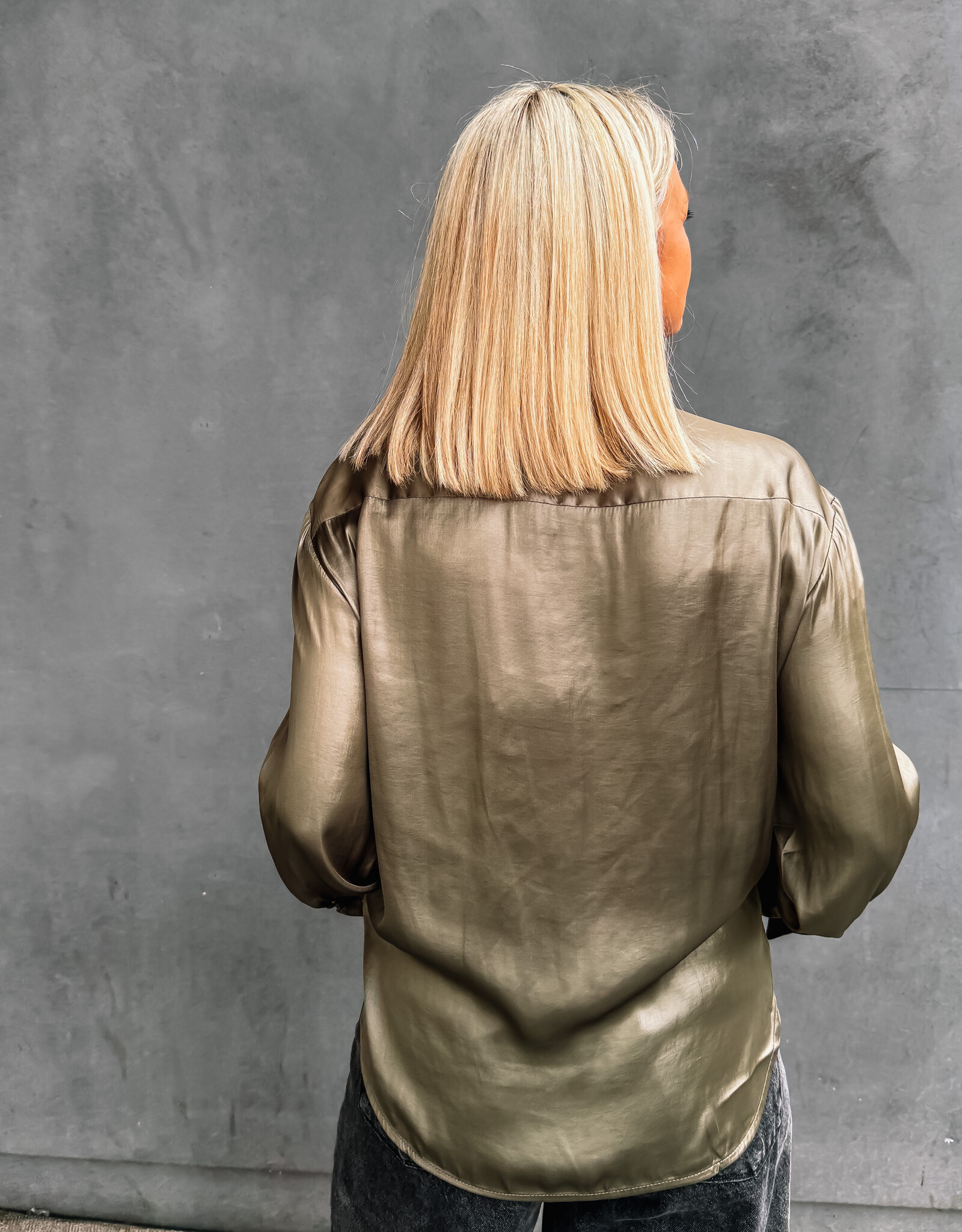 Orfeo - LMK Blouse 'Leon' - Khaki - Orfeo