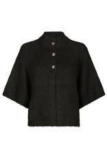 Cardigan Korte Mouw 'Benuta' - Dark Brown - Neo Noir