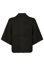 Cardigan Korte Mouw 'Benuta' - Dark Brown - Neo Noir