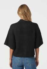 Cardigan Korte Mouw 'Benuta' - Dark Brown - Neo Noir