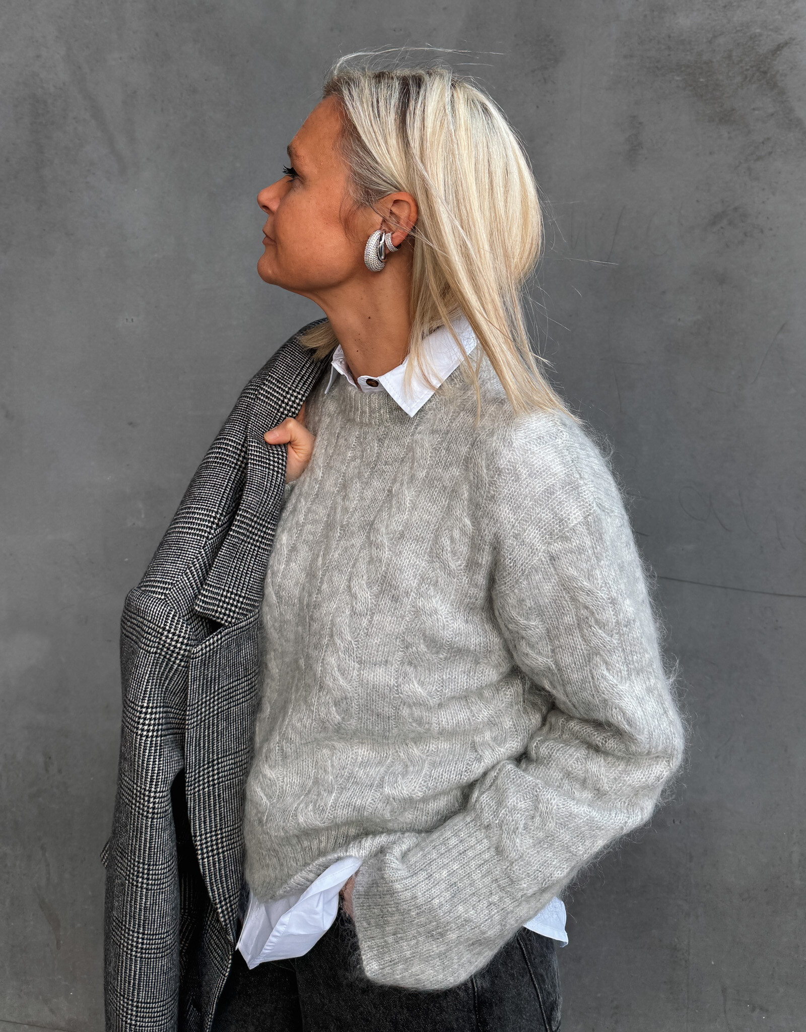 The Golden House Mika Pull 'Lauren' - Grey Melange