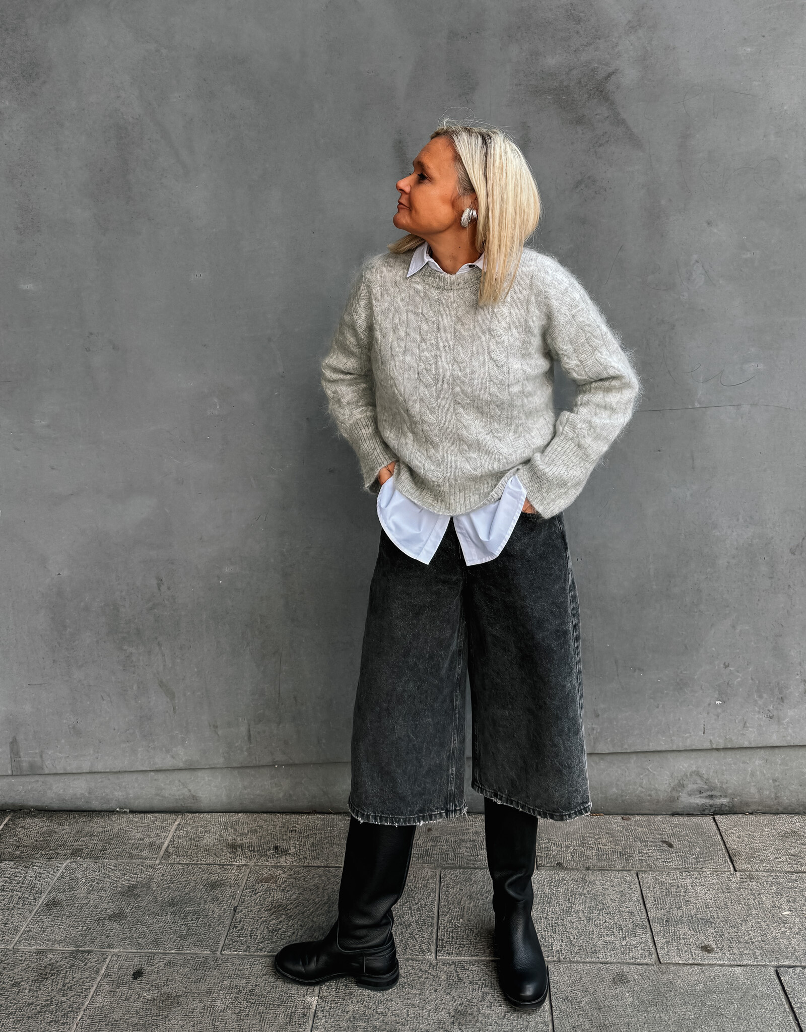 The Golden House Mika Pull 'Lauren' - Grey Melange