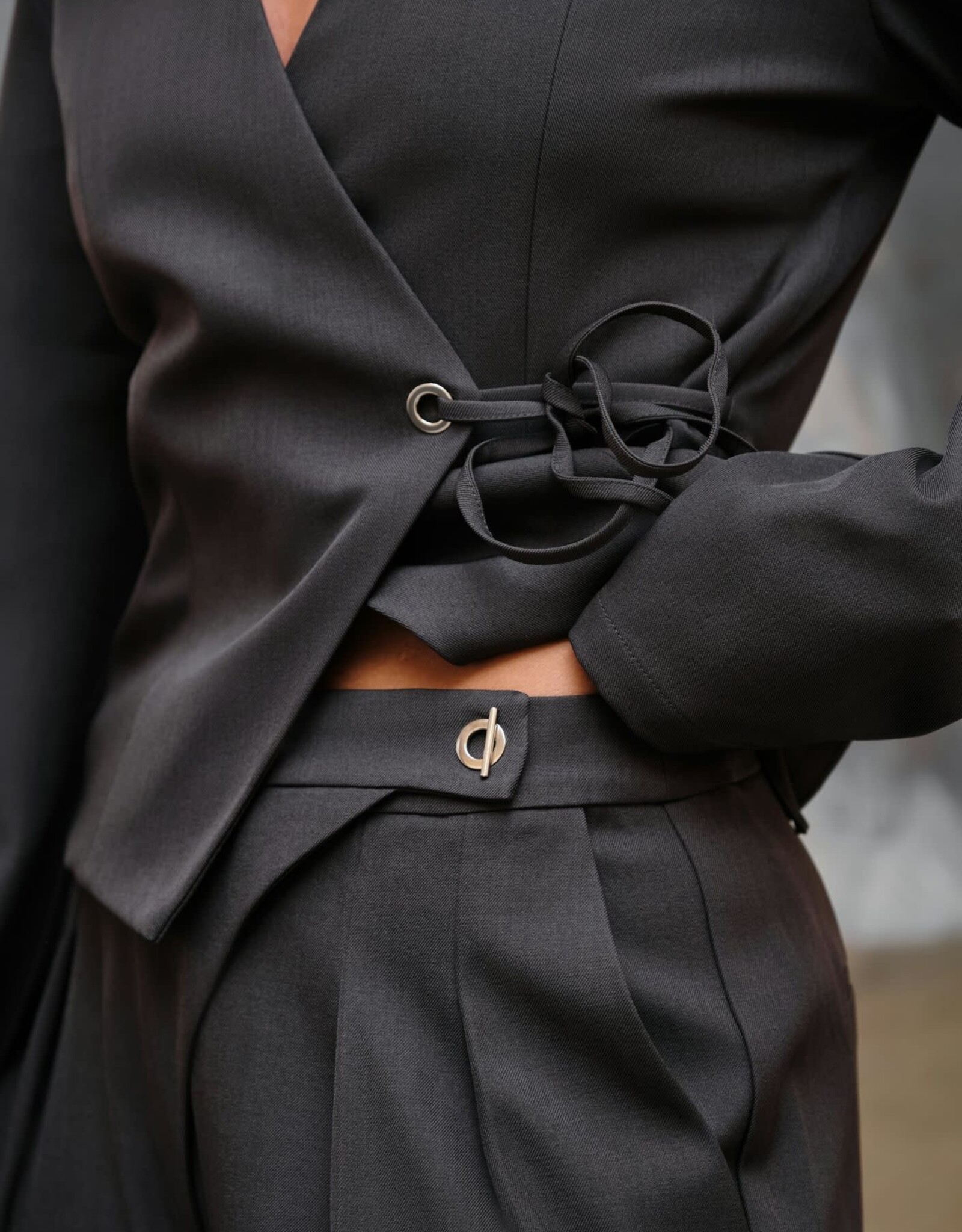 Broek 'Zalka' - Dark Grey - Neo Noir