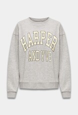 Harper&Yve Sweater 'Varsity' - Grey Melee - Harper&Yve