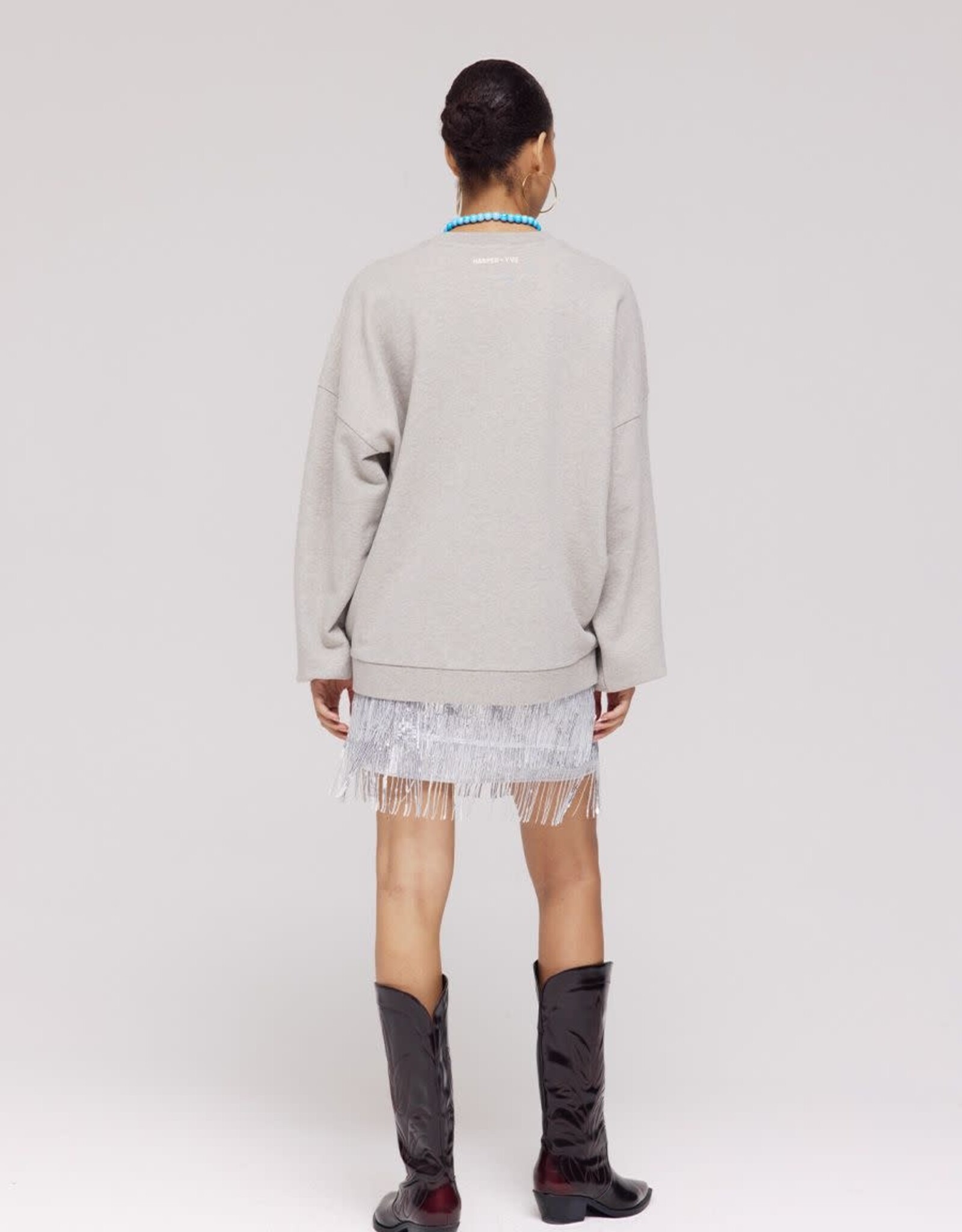 Harper&Yve Sweater 'Varsity' - Grey Melee - Harper&Yve