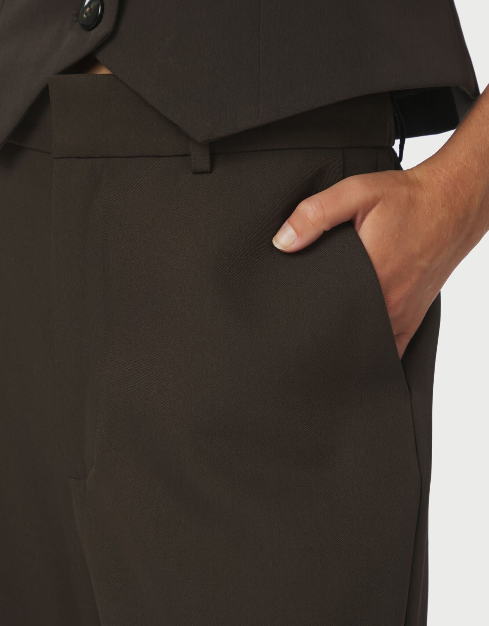 Broek Structure 'Emmet' - Dark Brown - Neo Noir