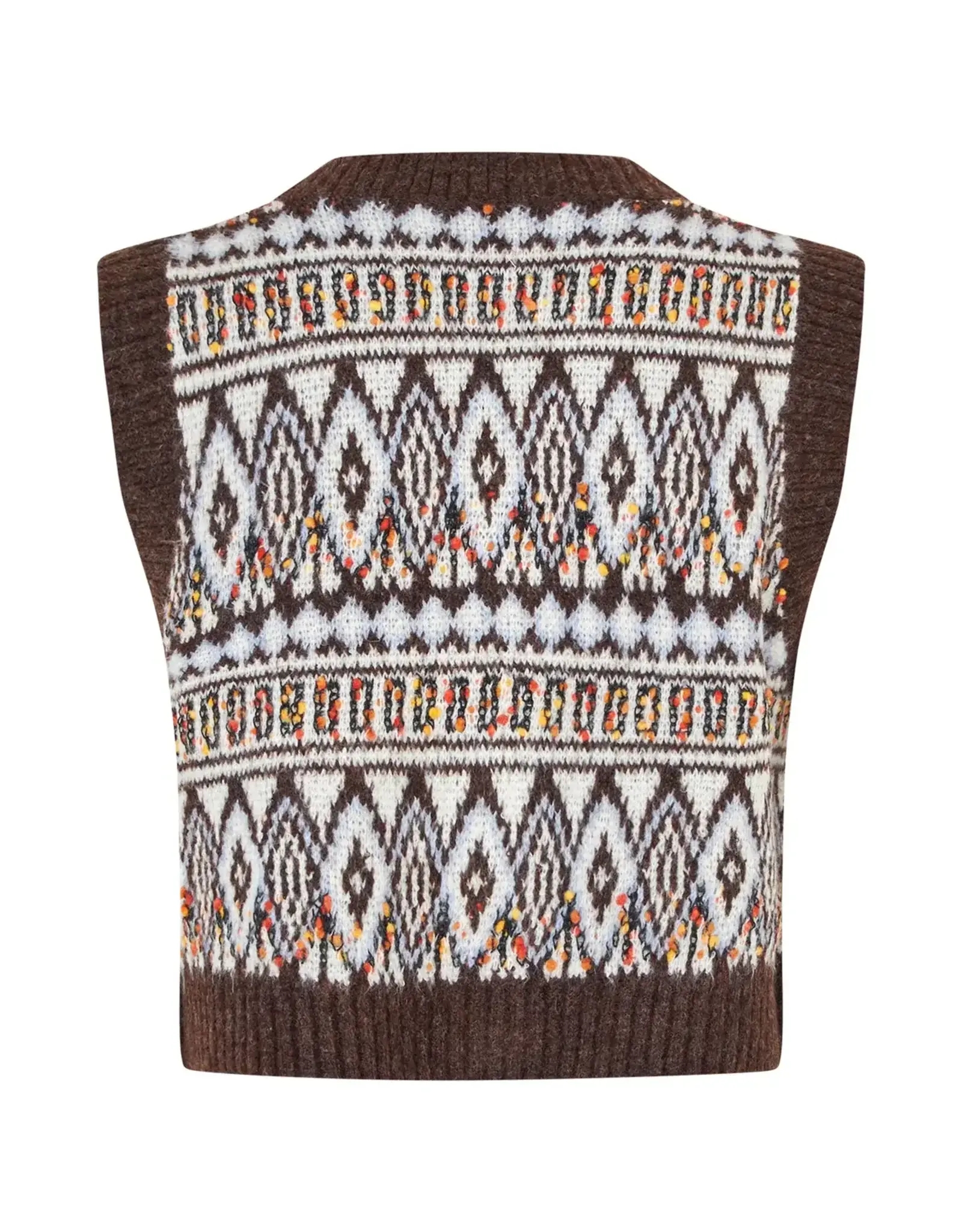 Lollys Laundry Waistcoat 'Francesca' - Dark Mokka - Lollys Laundry