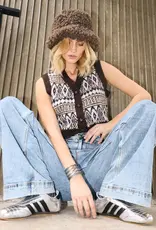 Lollys Laundry Waistcoat 'Francesca' - Dark Mokka - Lollys Laundry