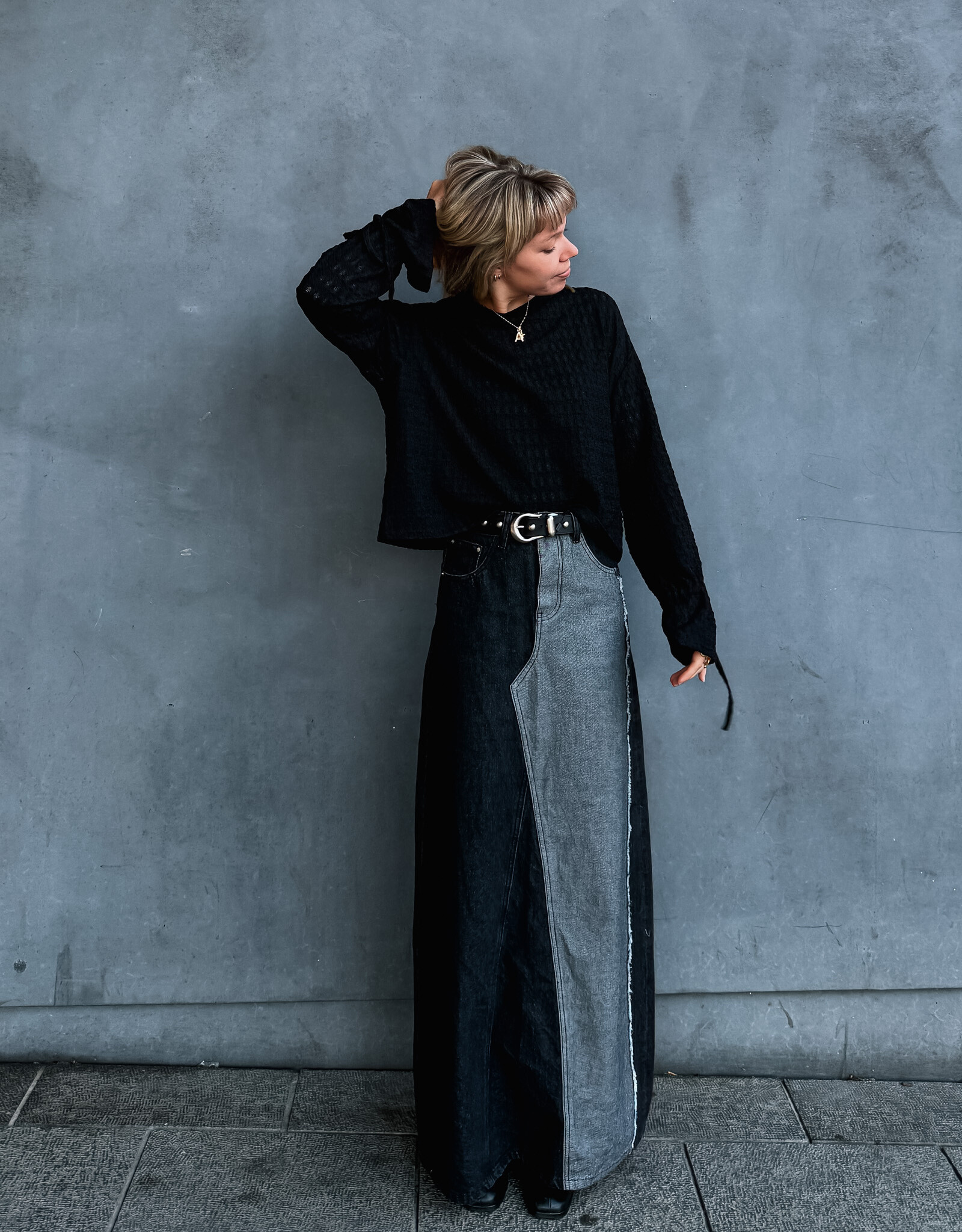 Monré Blouse 'Lucy' - Zwart - Monré