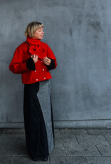 The Tiny Big Sister Jacket 'Buttoned Wool' - Red - The Tiny Big Sister