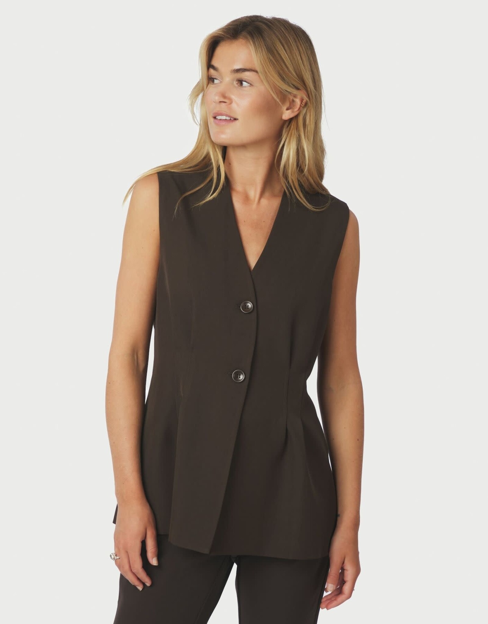 Waistcoat 'Finna' - Dark Brown - Neo Noir