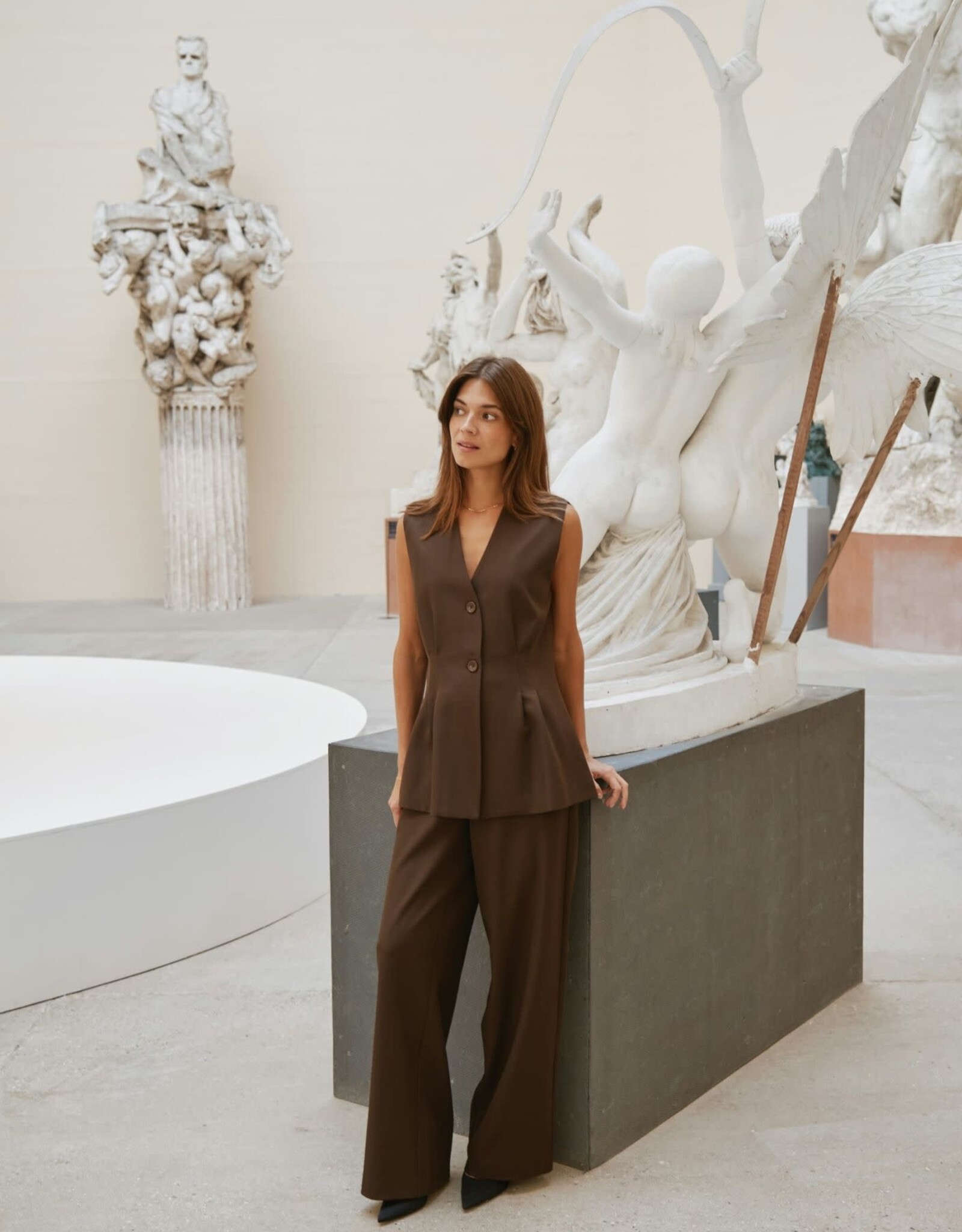 Waistcoat 'Finna' - Dark Brown - Neo Noir