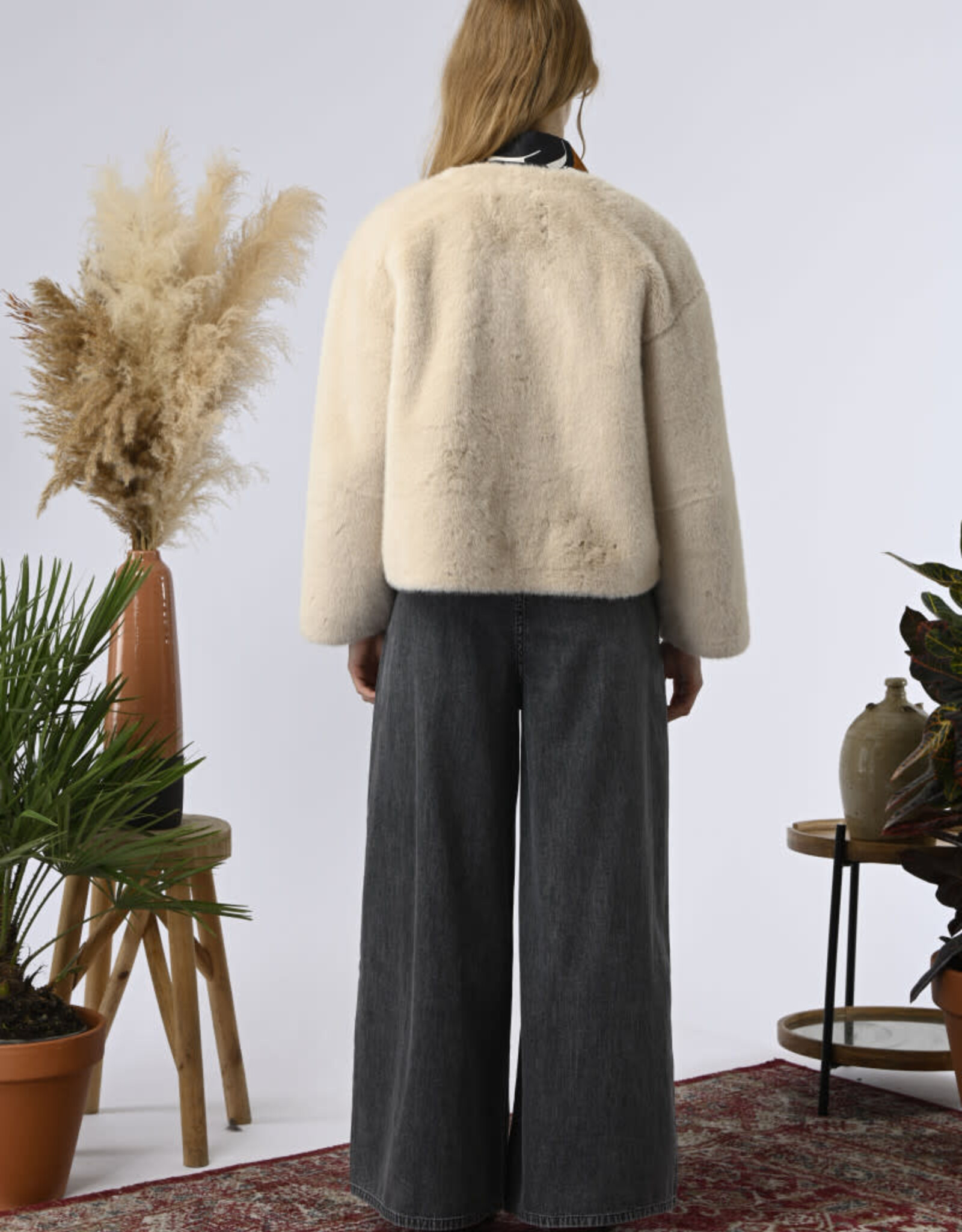 Orfeo - LMK Jas Met Sjaal 'Sissi' - Beige - Orfeo