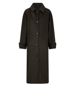 Mantel Wol 'Keaton' - Chocolate Brown - Neo Noir