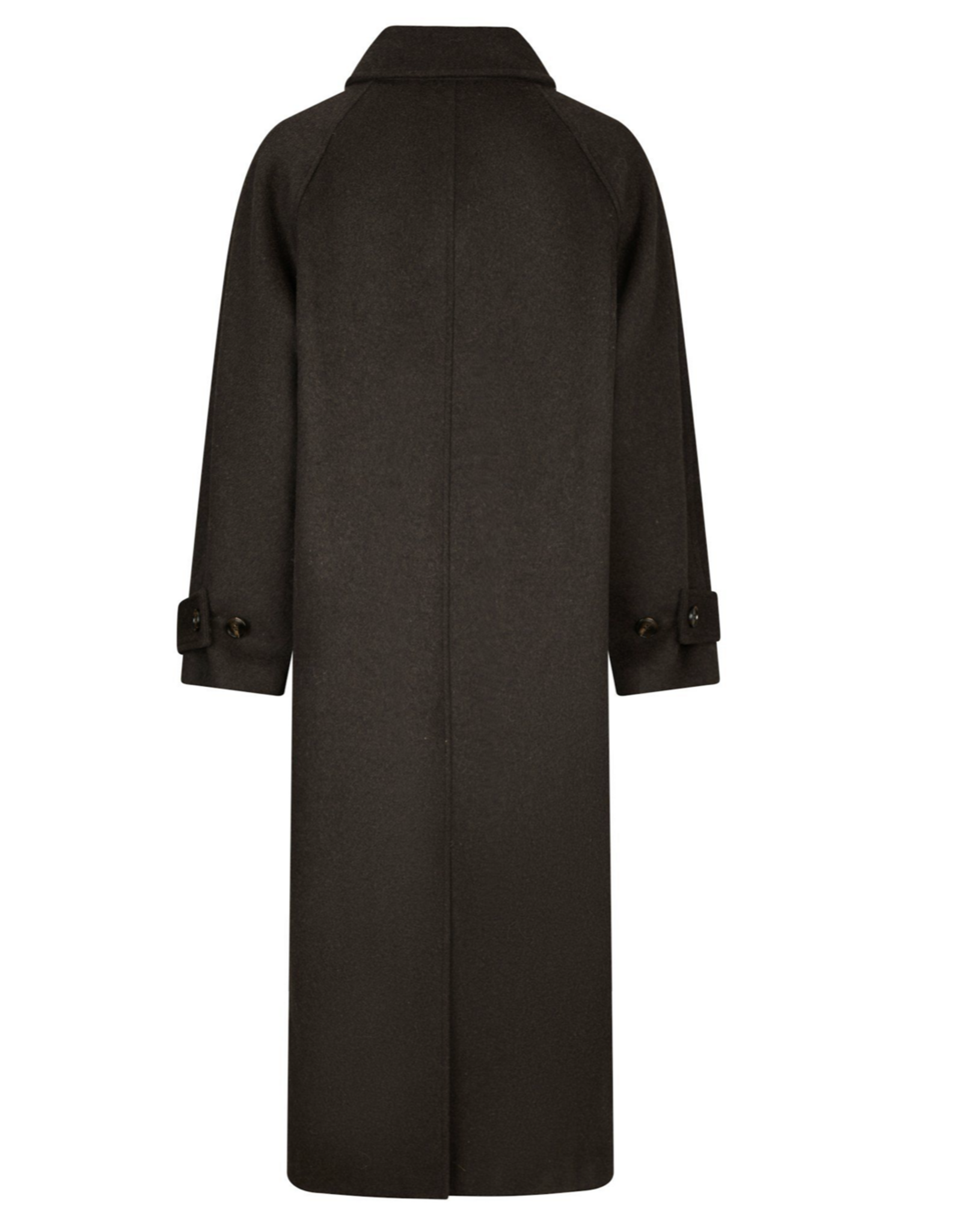 Mantel Wol 'Keaton' - Chocolate Brown - Neo Noir