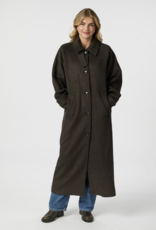 Mantel Wol 'Keaton' - Chocolate Brown - Neo Noir