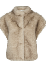 Waistcoat Faux Fur 'Kevini' - Beige - Neo Noir