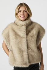Waistcoat Faux Fur 'Kevini' - Beige - Neo Noir