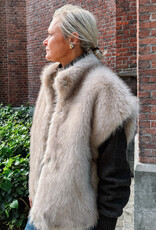 Waistcoat Faux Fur 'Kevini' - Beige - Neo Noir