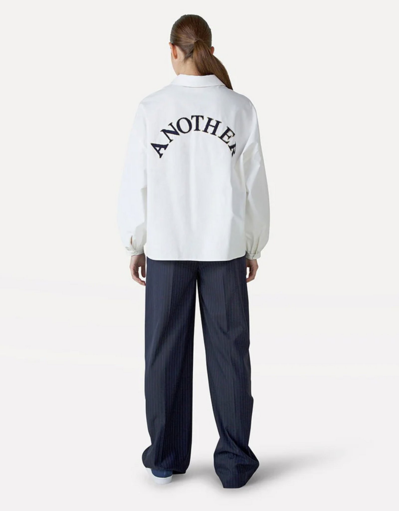 Another Label Broek Pinstripe 'Moore'' - White Night Sky Stripe  - Another Label