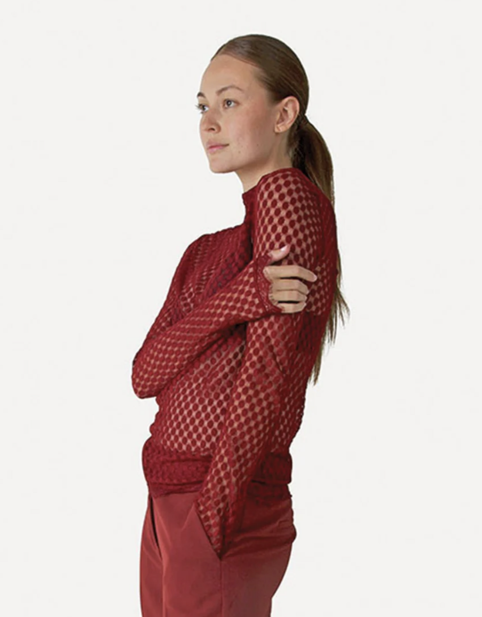 Another Label Top 'Depew' - Pomegranate - Another Label