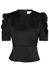 Blouse Heavy Sateen 'Benua'  - Black -  Neo Noir