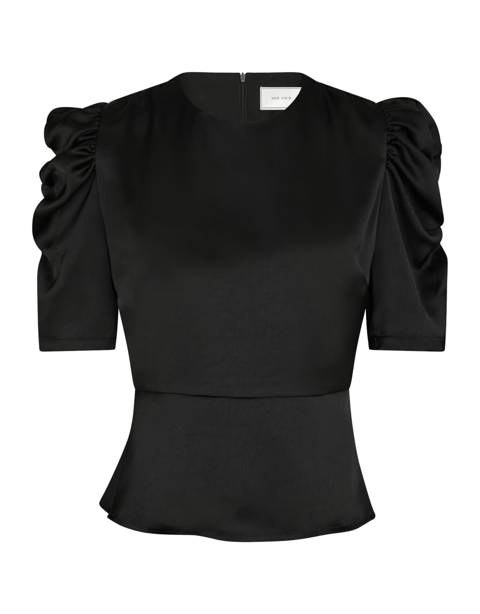Blouse Heavy Sateen 'Benua'  - Black -  Neo Noir