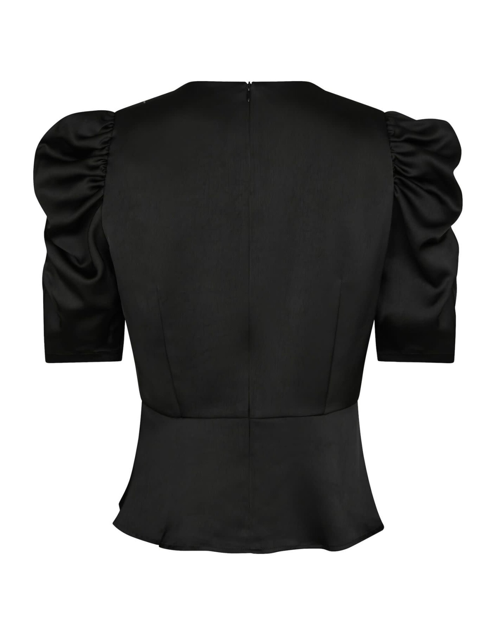 Blouse Heavy Sateen 'Benua'  - Black -  Neo Noir