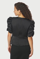 Blouse Heavy Sateen 'Benua'  - Black -  Neo Noir
