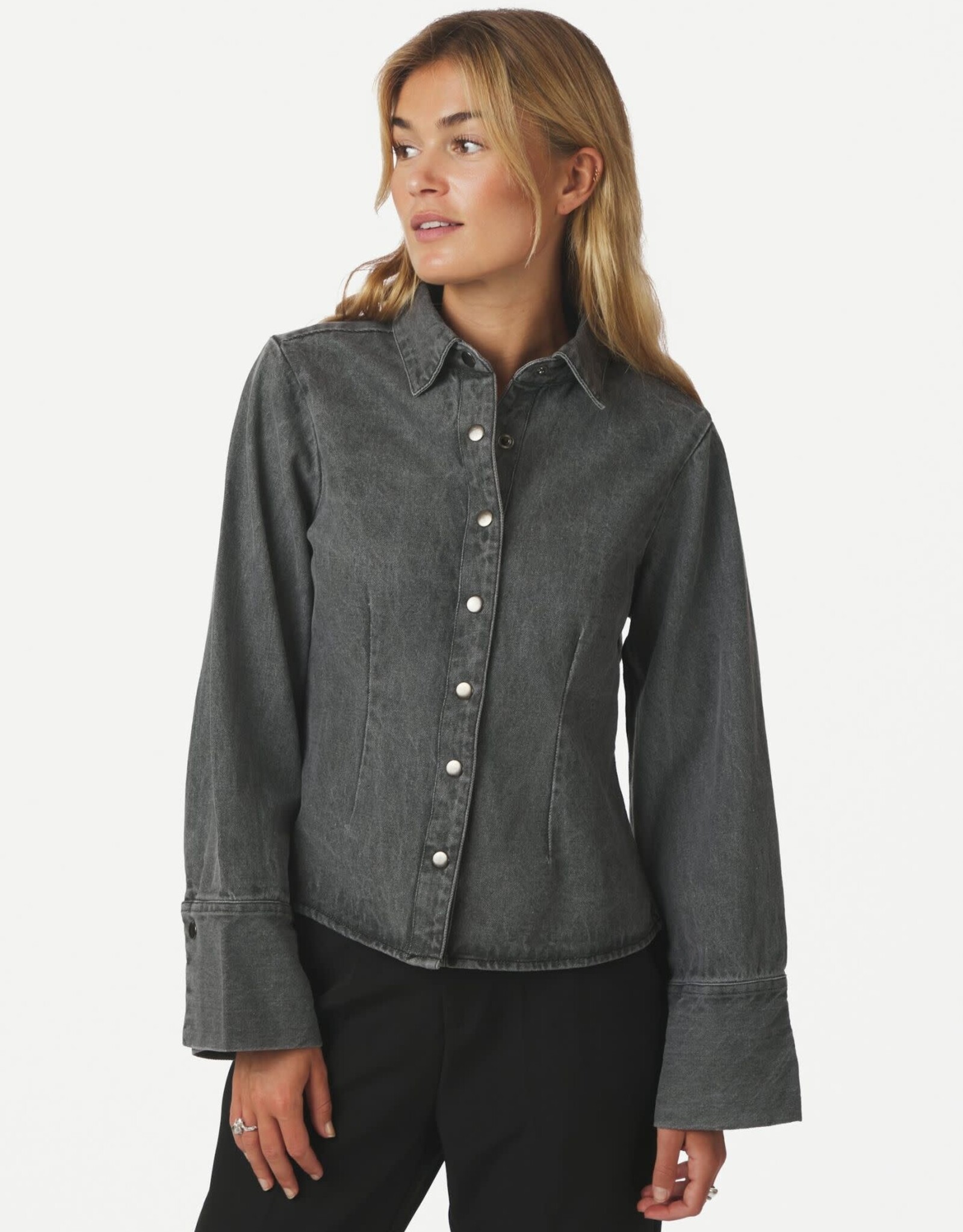 Blouse 'Rosa'  - Grey -  Neo Noir