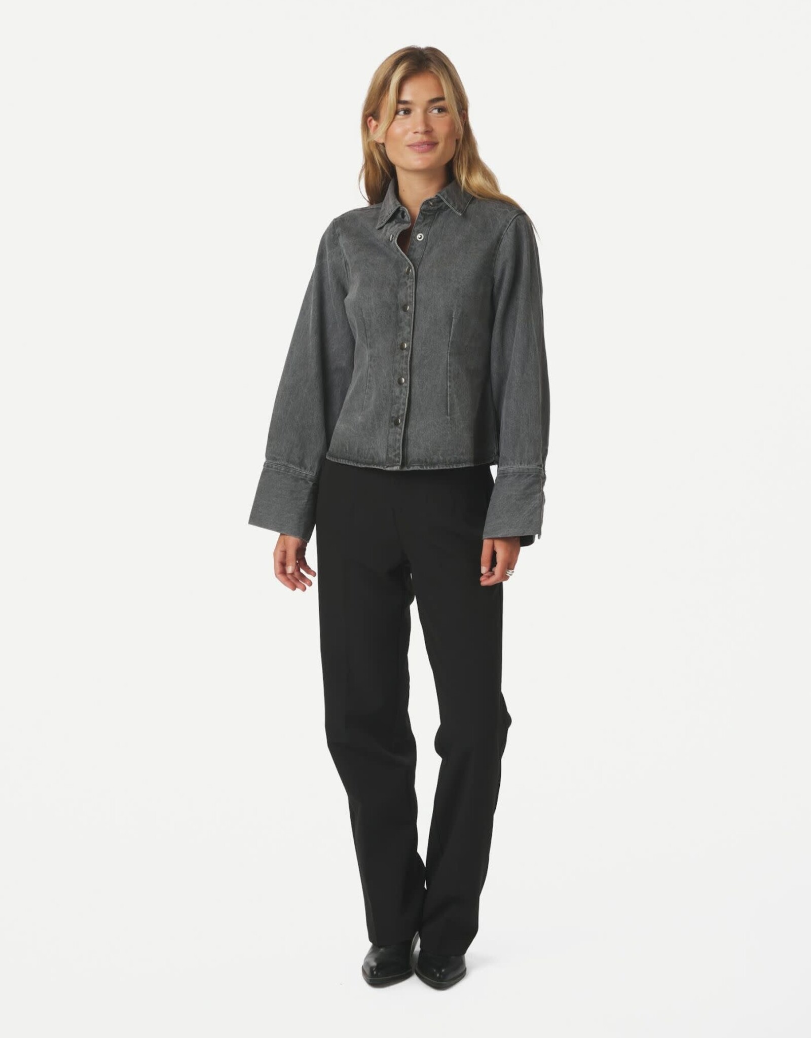 Blouse 'Rosa'  - Grey -  Neo Noir